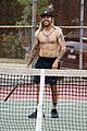 pete wentz goes shirtless tennis 02