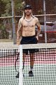 pete wentz goes shirtless tennis 03