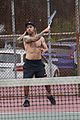 pete wentz goes shirtless tennis 48