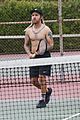 pete wentz goes shirtless tennis 56