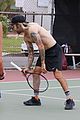 pete wentz goes shirtless tennis 61