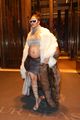 rihanna faux fur outfit for dinner asap rocky cipriani 02