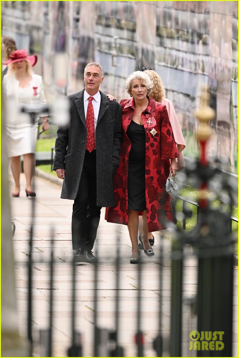 Emma Thompson Spotted Arriving at King Charles' Coronation with Husband