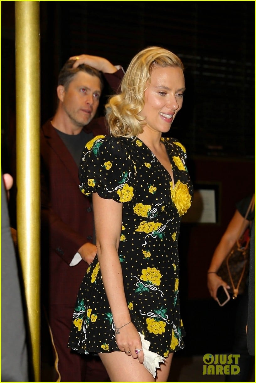 Scarlett Johansson & Colin Jost Hold Hands Leaving 'Asteroid City