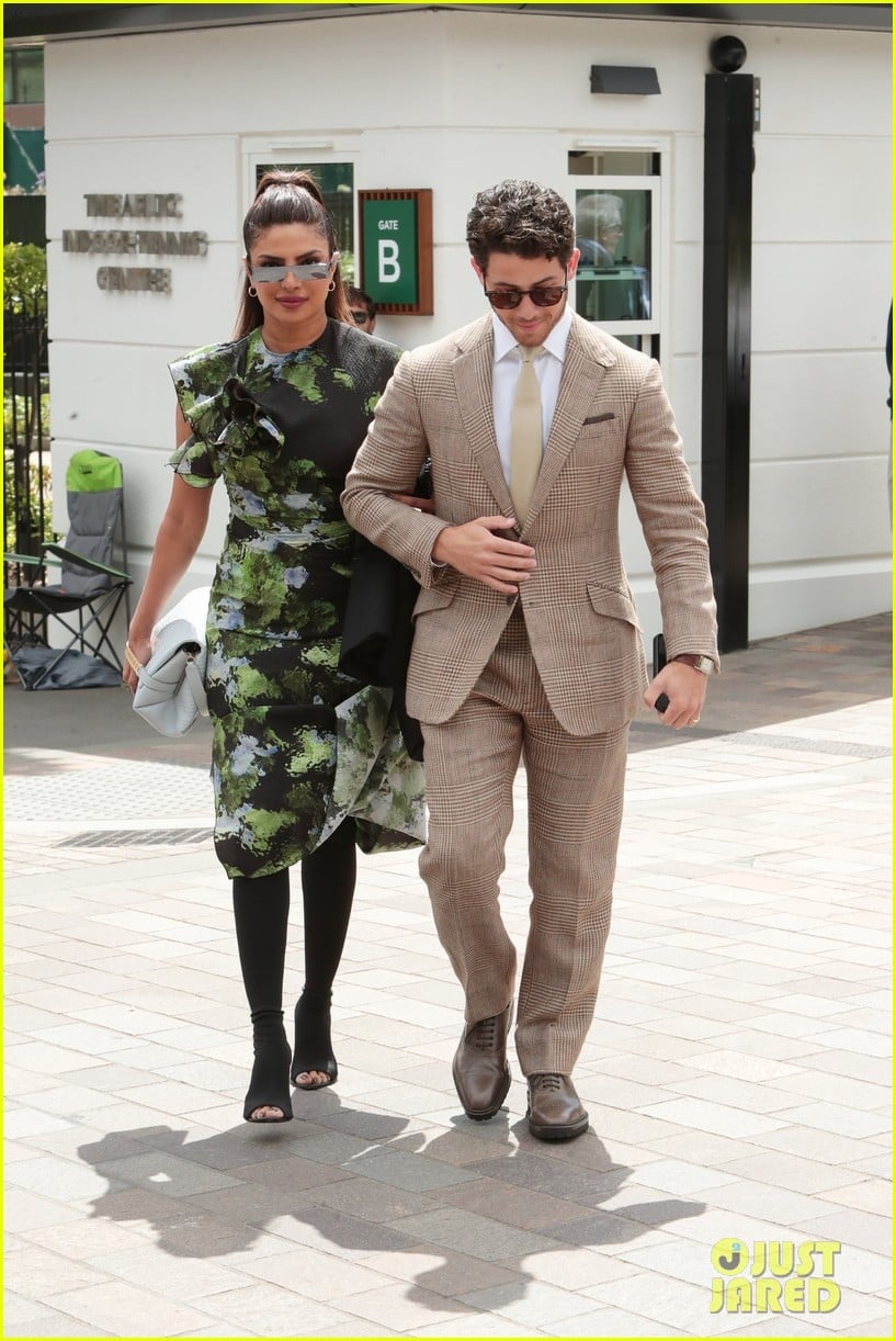 Andrew Garfield, Nick Jonas, & Priyanka Chopra Attend Wimbledon 2023