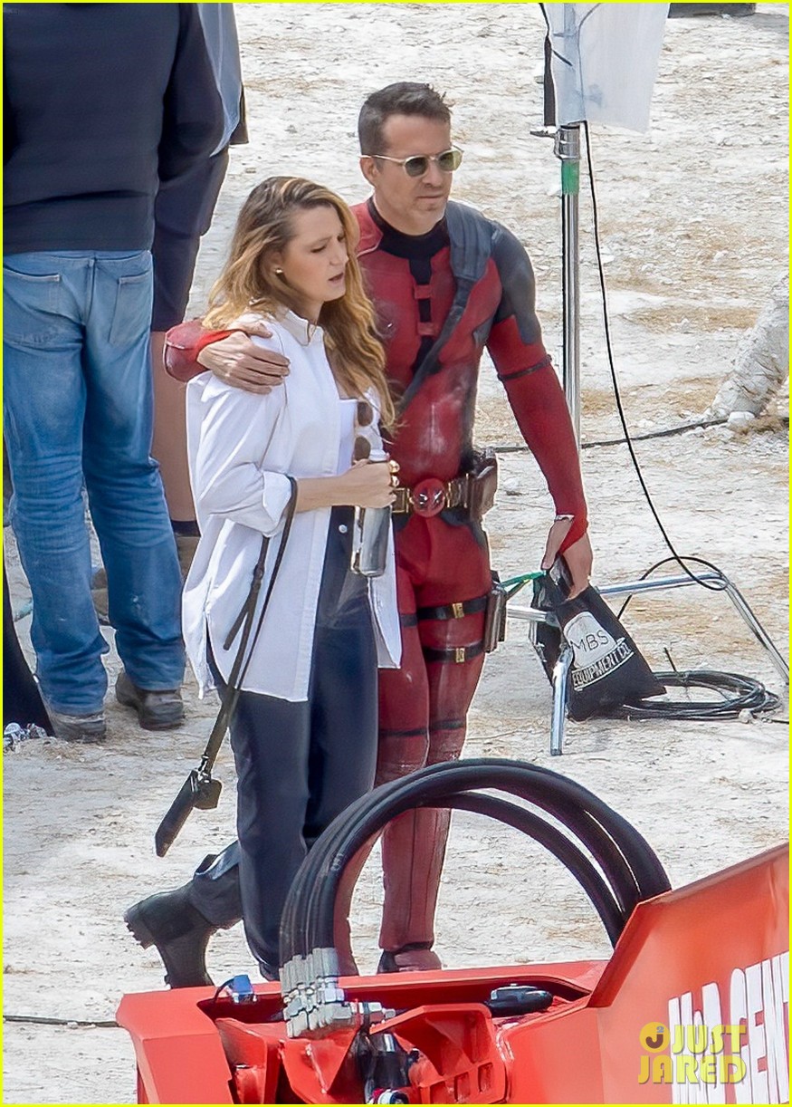 Blake Lively Visits Ryan Reynolds on Set of 'Deadpool 3' in London