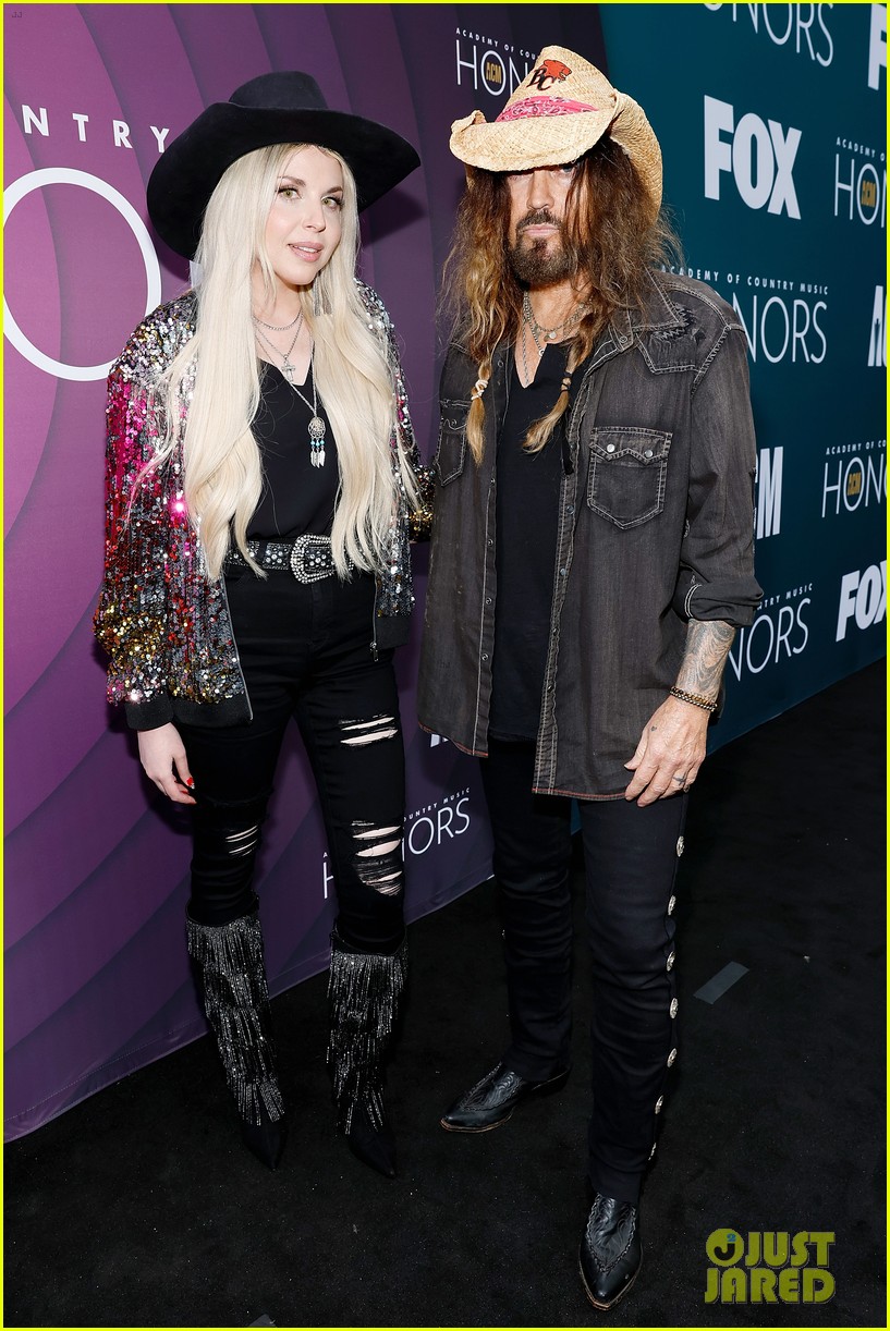 Billy Ray Cyrus & Fiancée Firerose Make Red Carpet Debut at ACM Honors