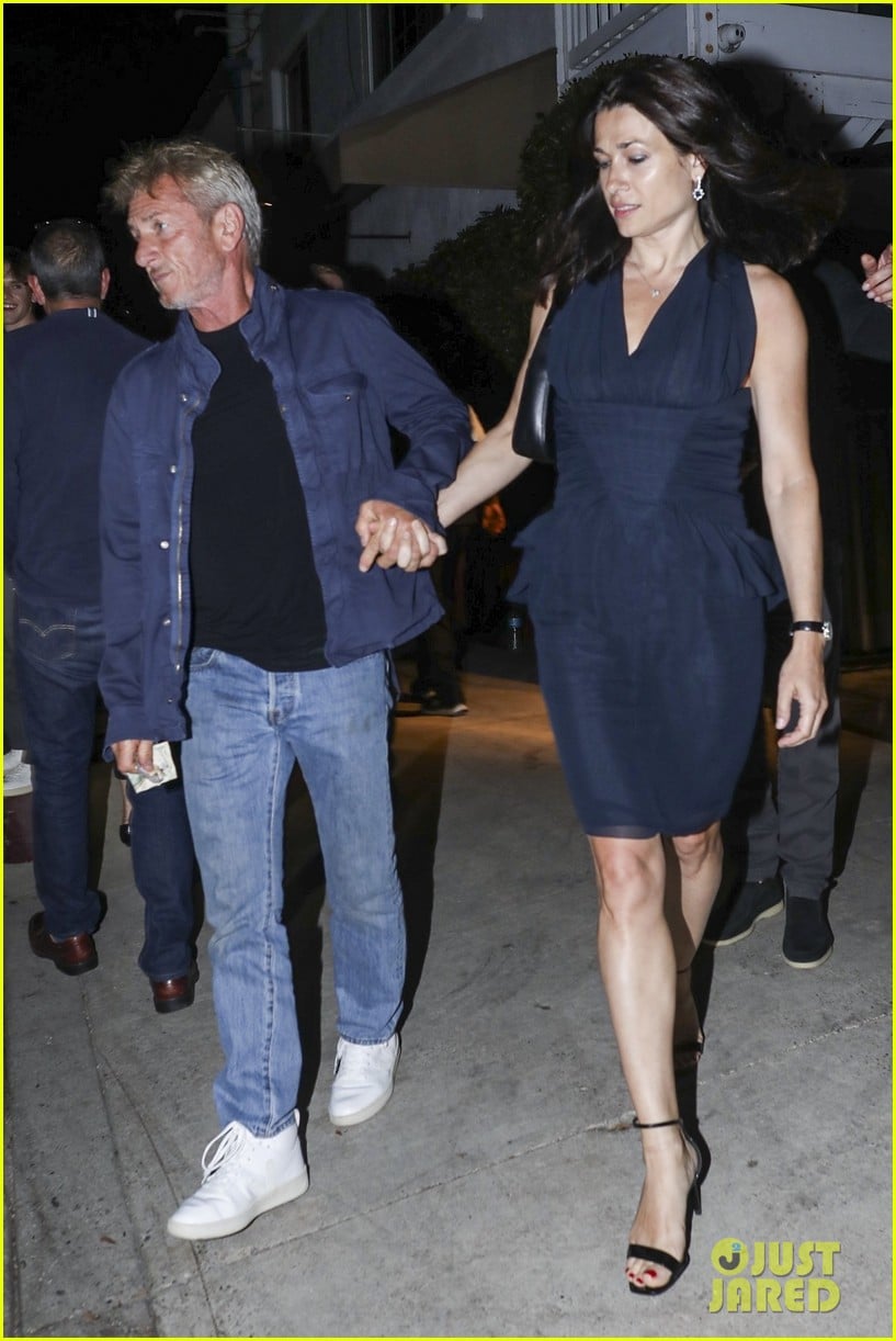 Sean Penn & Girlfriend Olga Korotyayeva Hold Hands on Date Night at