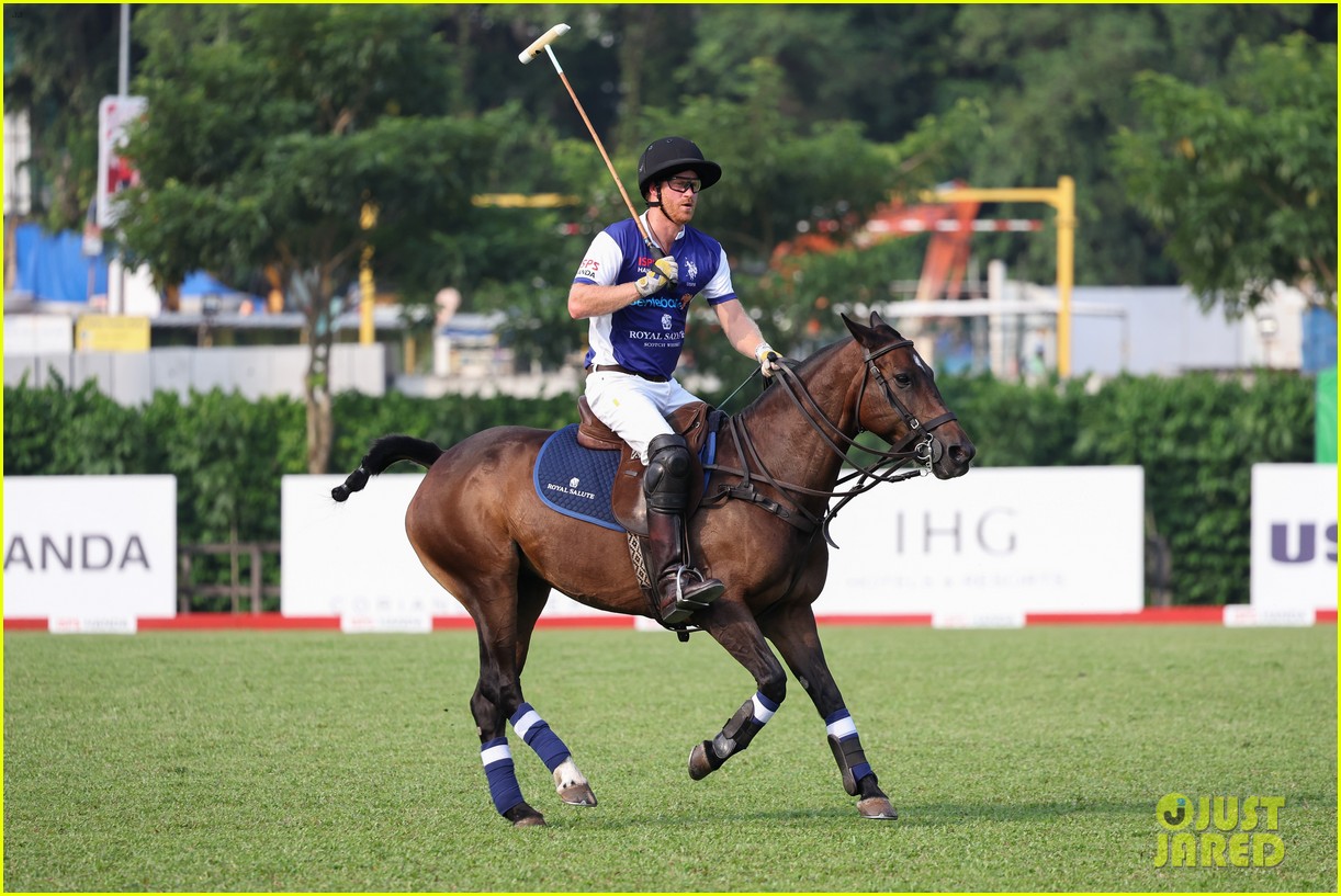 Prince Harry Saddles Up for Charity Polo Match in Singapore Photo