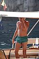 chris pine shirtless amalfi coast boat day 003