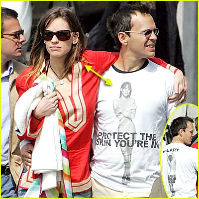 Hilary Stands Next to Nude Hilary Hilary Swank, Holding Hands, John