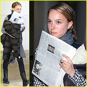 Natalie Portman Loves The New York Times | Natalie Portman | Just Jared