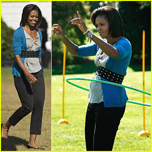 Michelle Obama Hula-Hoops for Healthy Kids