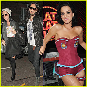 Katy Perry Supports Russell Brand's Soccer Team