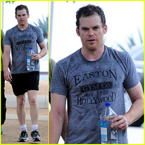 Michael C. Hall Stays Healthy at the Gym