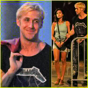 Ryan Gosling & Eva Mendes Get Back to the ‘Pines’ Eva Mendes, Ryan