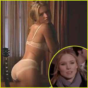 Kristen Bell strips down to a bra and panties in a promo for her new Showti...