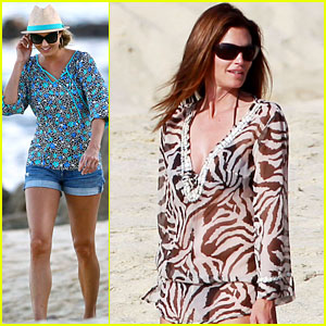 Stacy Keibler: Beach Stroll with Cindy Crawford! | Cindy Crawford