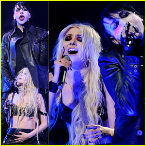 Taylor Momsen & Marilyn Manson: 'Revolver Golden Gods' Performance!