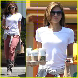 Eva Mendes: Sunday Starbucks Run | Eva Mendes : Just Jared