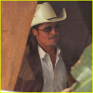 Brad Pitt on 'The Counselor' Set - First Look!