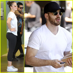 Chris Evans & Minka Kelly: Separate Lunch Outings!
