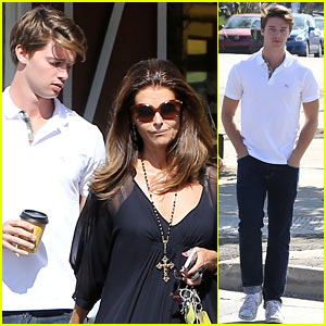 Patrick Schwarzenegger: A Votre Sante Lunch with Mom Maria Shriver