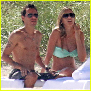Marc Anthony: Shirtless with Shannon De Lima & the Twins! Bikini
