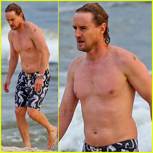 Owen Wilson goes shirtless while spending the day taking in the sun at the ...