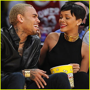 Rihanna & Chris Brown: Lakers Game for Christmas!