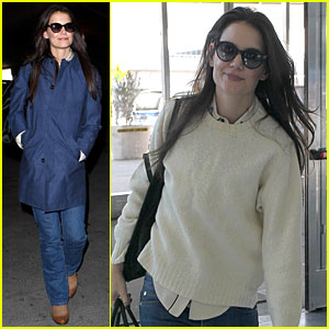 Katie Holmes Flies From JFK to LAX! | Katie Holmes | Just Jared