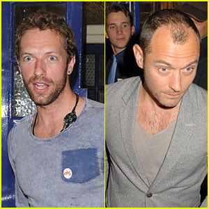 Chris Martin & Jude Law: 'Curious Incident of the Dog in the Night' Play-Goers!