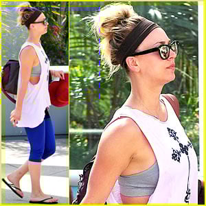 Newly Single Kaley Cuoco Steps Out Solo For Some Gym Time