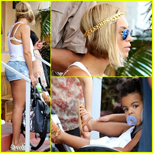 Beyonce Flaunts Longer Hair at Lunch with Jay Z & Blue Ivy!