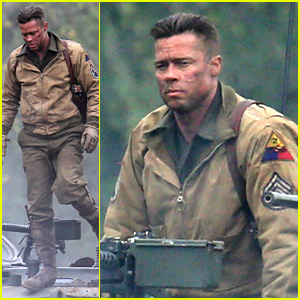 Brad Pitt Rocks Slicked Back Hair & Army Outfit on 'Fury' Set Brad Pitt  Rocks Slicked Back Hair & Army Outfit on 'Fury' Set | Brad Pitt, Fury, Jon  Bernthal, Shia LaBeouf |