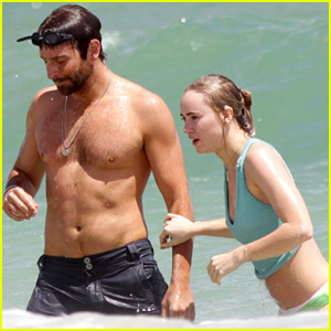 Bradley Cooper: Shirtless at the Beach with Suki Waterhouse!