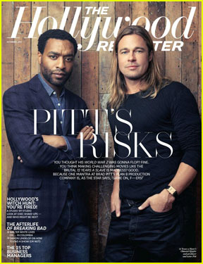 Brad Pitt Covers 'The Hollywood Reporter' with Chiwetel Ejiofor!