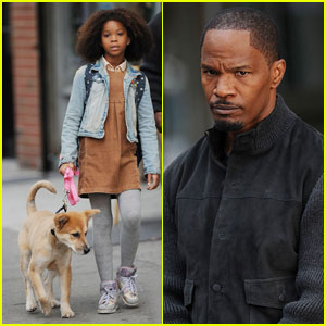 Jamie Foxx & Quvenzhane Wallis: ‘Annie’ Filming with a Pup! Jamie