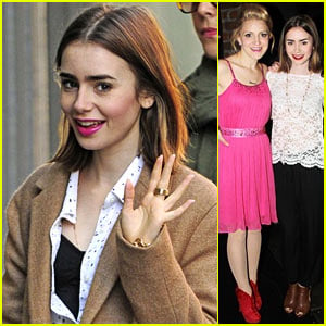 Lily Collins Sees 'Kinky Boots' on Broadway After Zac Efron Date