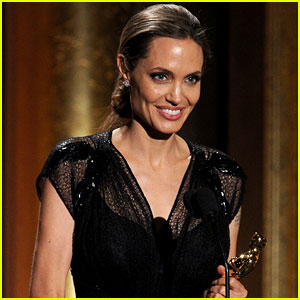 Angelina Jolie Accepts Jean Hersholt Humanitarian Award (Video)