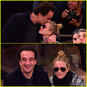Olivier Sarkozy Kisses Mary-Kate Olsen at Knicks Game