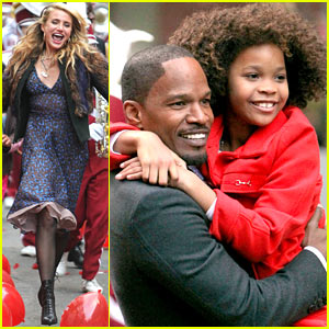Cameron Diaz & Jamie Foxx Film Big Dance Scene for ‘Annie’ | Cameron