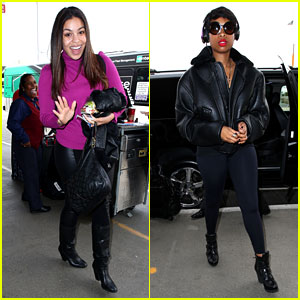 Jordin Sparks & Jennifer Hudson: 'Idol' Ladies at LAX Airport!
