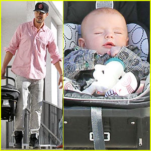 Josh Duhamel & Axl: Early World Cafe with Goldie Hawn!