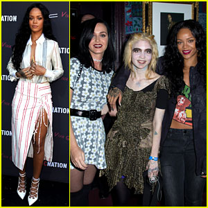 Katy Perry & Rihanna Support Grimes at Pre-Grammys Event!