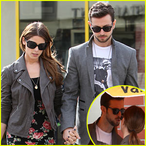 Ashley Greene & Paul Khoury Lean in For a Kiss After Lunch