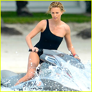 Charlize Theron's Bathing Suit Body is So Enviable As She Works a Jet Ski