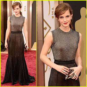 Emma Watson Rocks Metallic on Oscars 2014 Red Carpet!