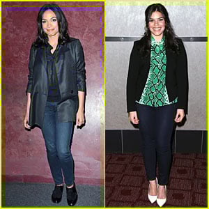 Rosario Dawson & America Ferrera Promote 'Cesar Chavez' All Across L.A.!