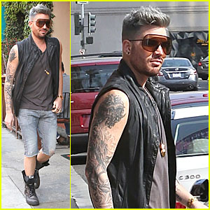 Adam Lambert Debuts Gray Hair, New Tattoo!